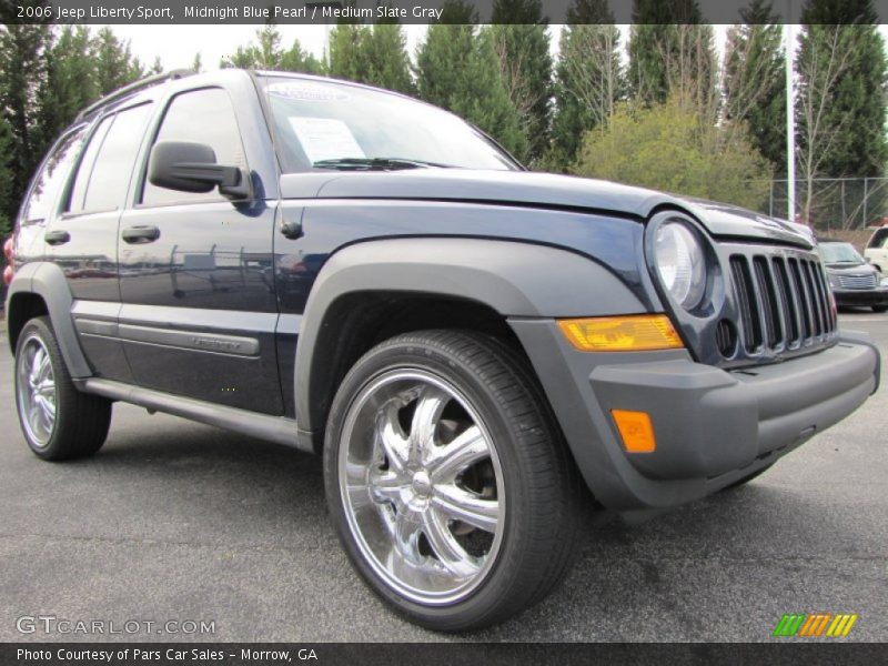 Midnight Blue Pearl / Medium Slate Gray 2006 Jeep Liberty Sport