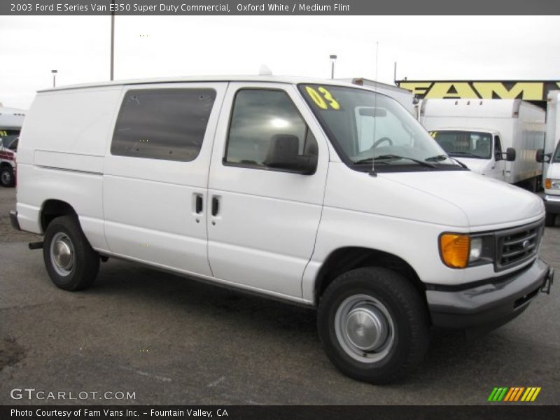 Oxford White / Medium Flint 2003 Ford E Series Van E350 Super Duty Commercial