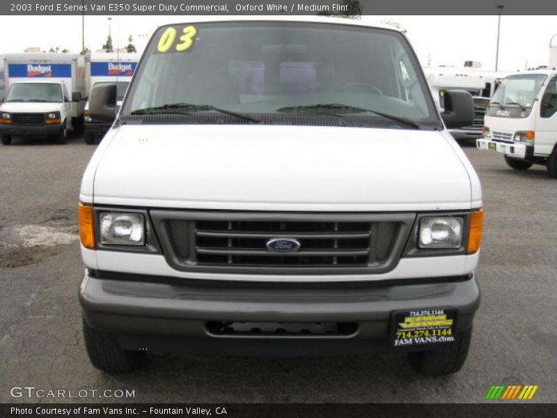 Oxford White / Medium Flint 2003 Ford E Series Van E350 Super Duty Commercial