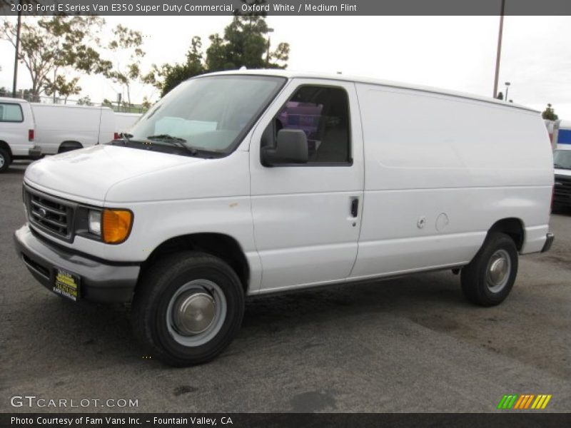 Oxford White / Medium Flint 2003 Ford E Series Van E350 Super Duty Commercial