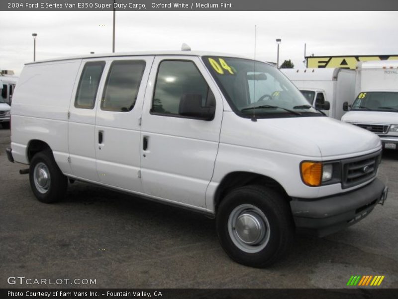 Oxford White / Medium Flint 2004 Ford E Series Van E350 Super Duty Cargo