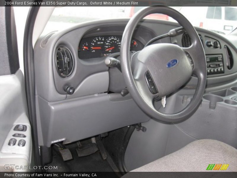 Oxford White / Medium Flint 2004 Ford E Series Van E350 Super Duty Cargo