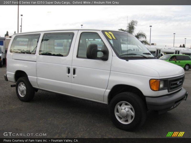 Oxford White / Medium Flint Grey 2007 Ford E Series Van E350 Super Duty Cargo