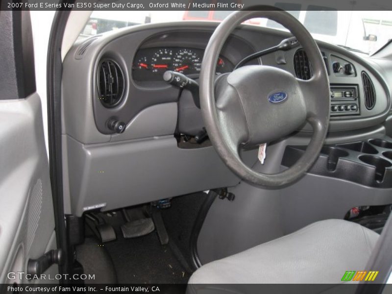Oxford White / Medium Flint Grey 2007 Ford E Series Van E350 Super Duty Cargo