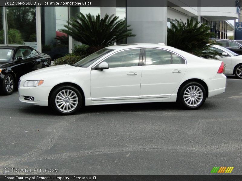 Ice White / Sandstone Beige 2012 Volvo S80 3.2