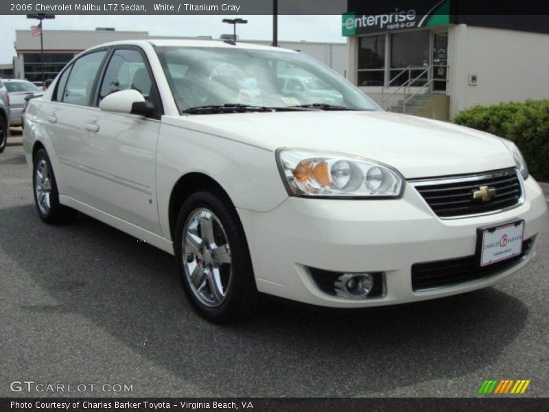White / Titanium Gray 2006 Chevrolet Malibu LTZ Sedan