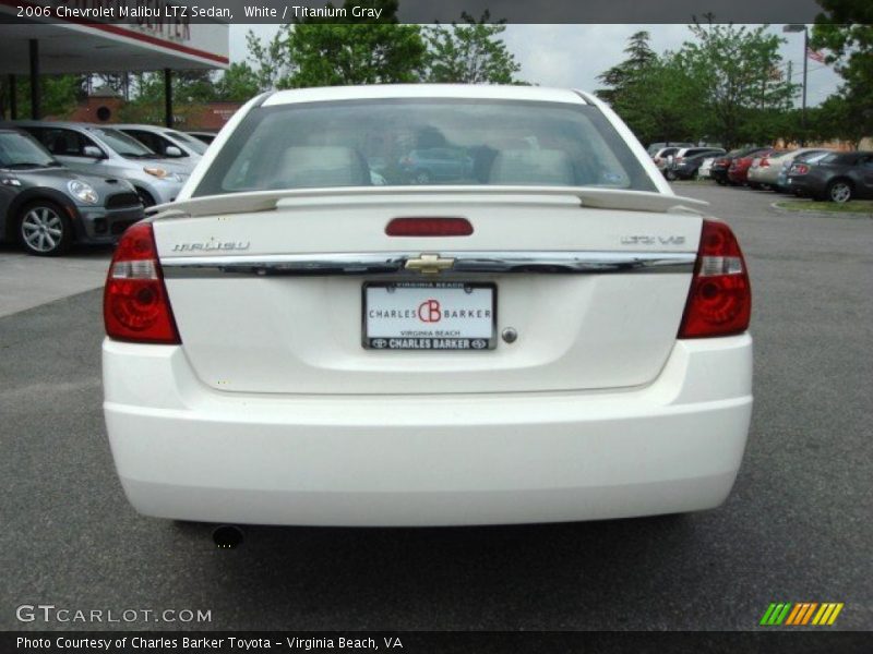 White / Titanium Gray 2006 Chevrolet Malibu LTZ Sedan