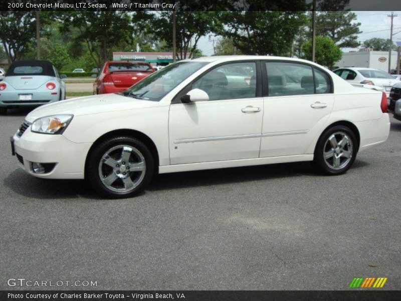 White / Titanium Gray 2006 Chevrolet Malibu LTZ Sedan