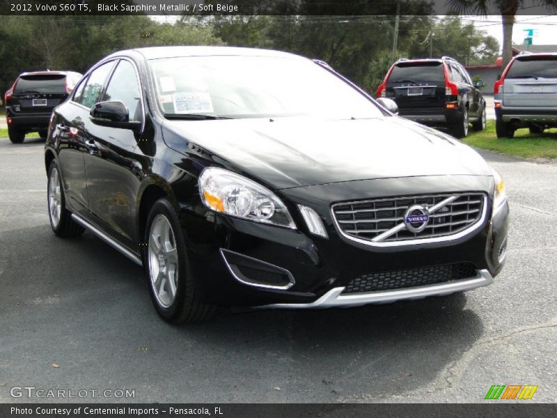 Black Sapphire Metallic / Soft Beige 2012 Volvo S60 T5