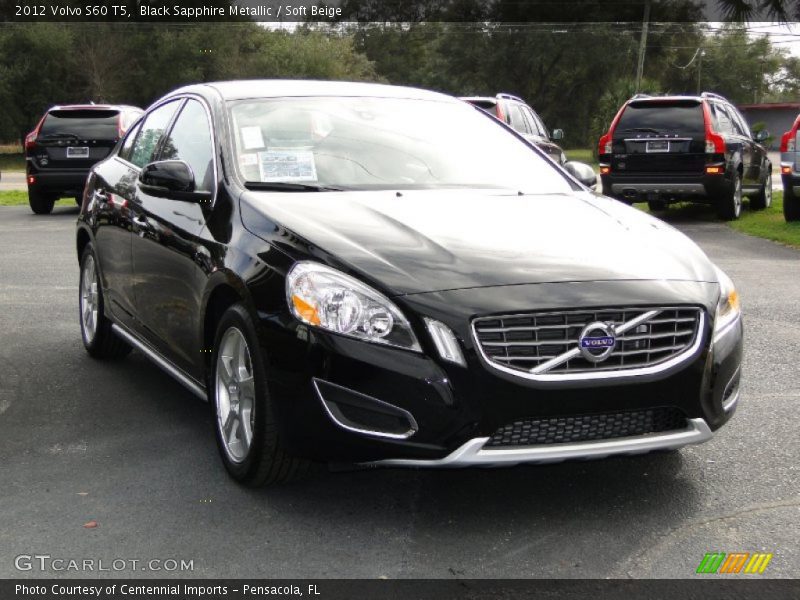 Black Sapphire Metallic / Soft Beige 2012 Volvo S60 T5