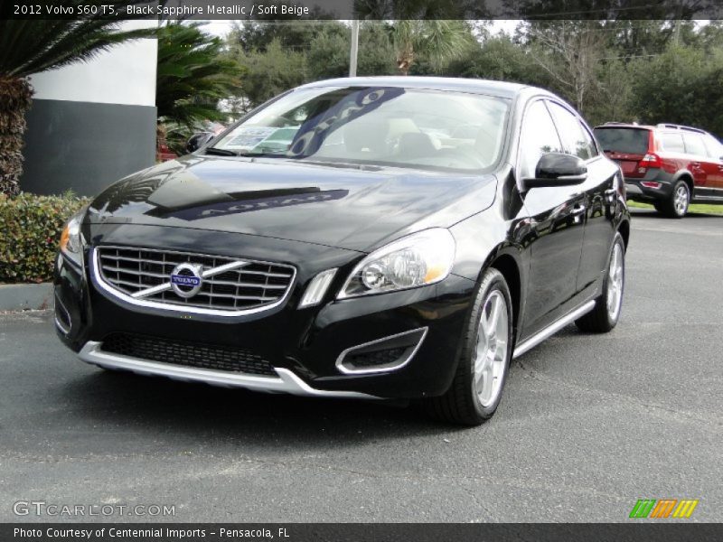 Black Sapphire Metallic / Soft Beige 2012 Volvo S60 T5