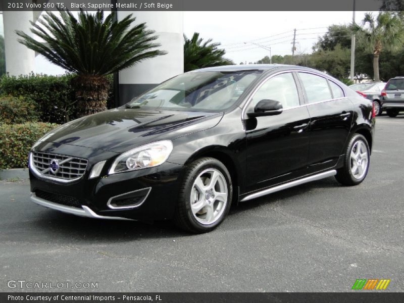 Black Sapphire Metallic / Soft Beige 2012 Volvo S60 T5