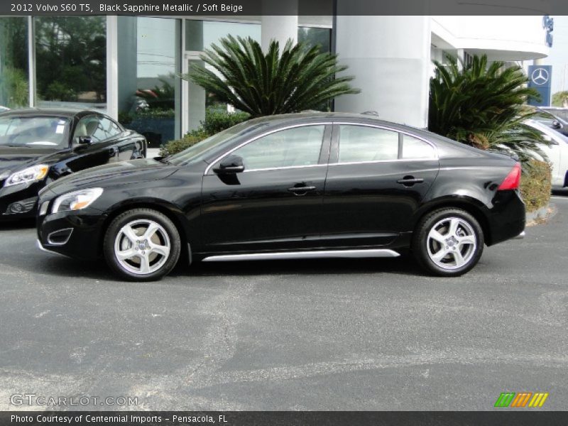 Black Sapphire Metallic / Soft Beige 2012 Volvo S60 T5