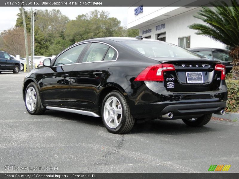 Black Sapphire Metallic / Soft Beige 2012 Volvo S60 T5
