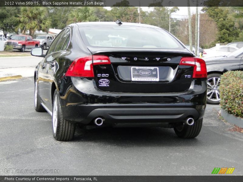 Black Sapphire Metallic / Soft Beige 2012 Volvo S60 T5