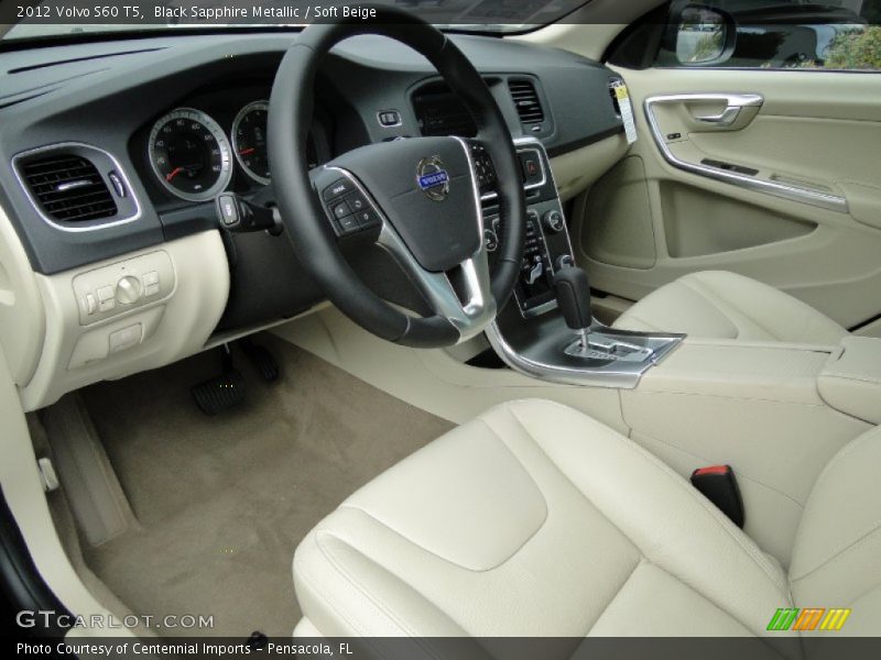 Black Sapphire Metallic / Soft Beige 2012 Volvo S60 T5