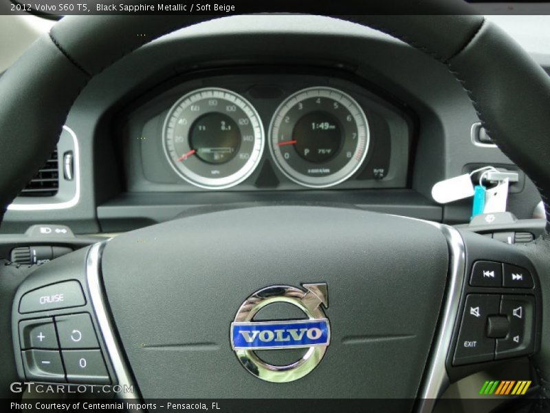 Black Sapphire Metallic / Soft Beige 2012 Volvo S60 T5