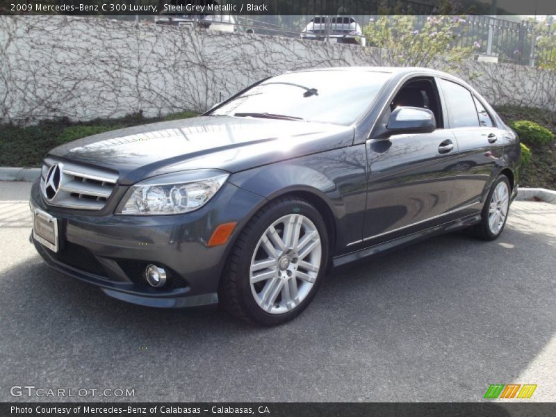 Steel Grey Metallic / Black 2009 Mercedes-Benz C 300 Luxury