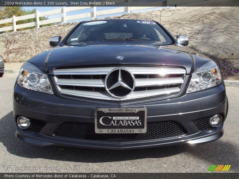 Steel Grey Metallic / Black 2009 Mercedes-Benz C 300 Luxury