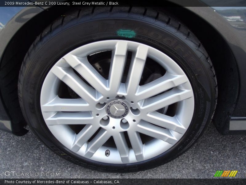 Steel Grey Metallic / Black 2009 Mercedes-Benz C 300 Luxury