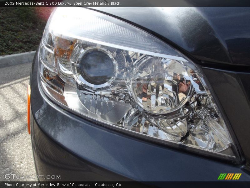 Steel Grey Metallic / Black 2009 Mercedes-Benz C 300 Luxury