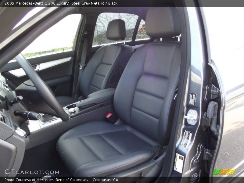 Steel Grey Metallic / Black 2009 Mercedes-Benz C 300 Luxury