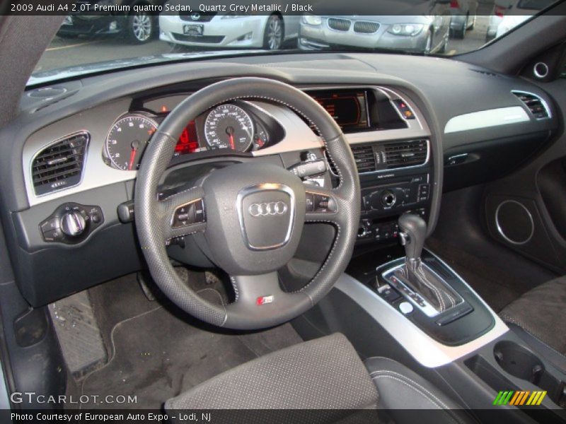 Quartz Grey Metallic / Black 2009 Audi A4 2.0T Premium quattro Sedan
