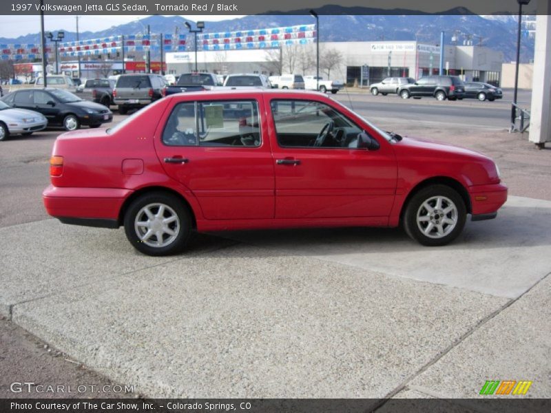 Tornado Red / Black 1997 Volkswagen Jetta GLS Sedan