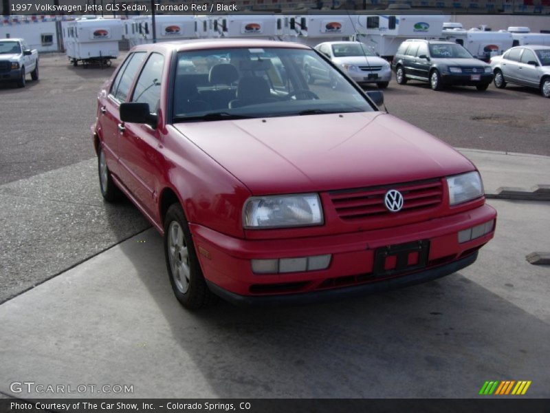 Tornado Red / Black 1997 Volkswagen Jetta GLS Sedan