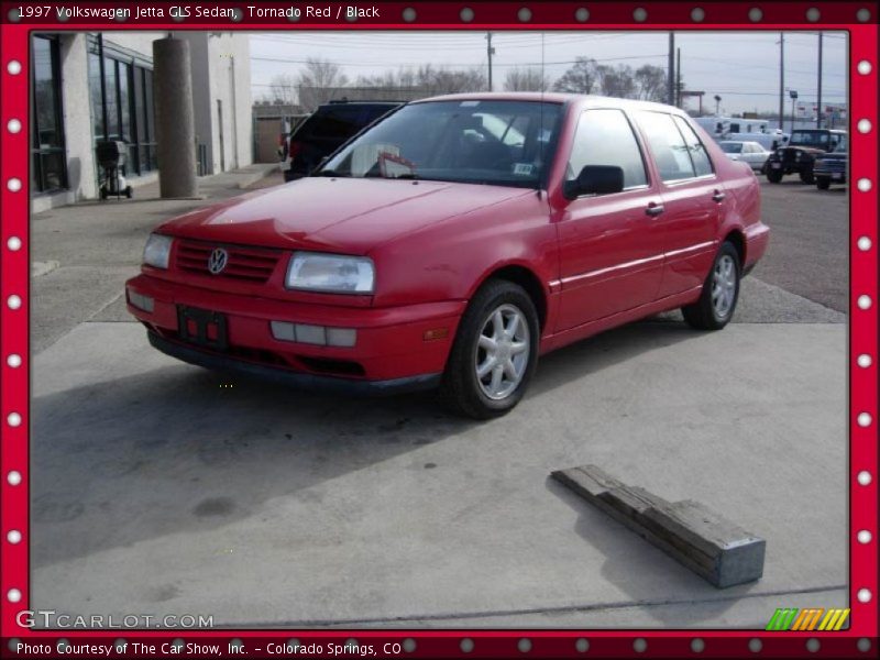 Tornado Red / Black 1997 Volkswagen Jetta GLS Sedan