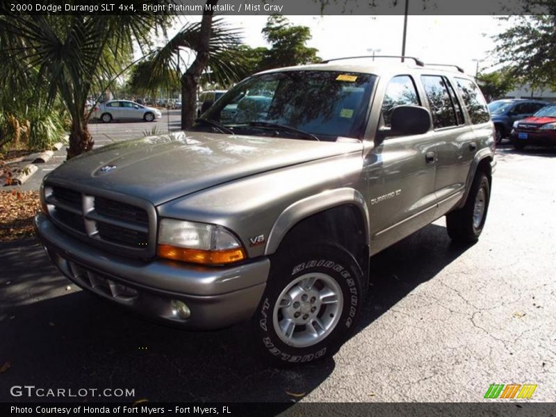 Bright Platinum Metallic / Mist Gray 2000 Dodge Durango SLT 4x4