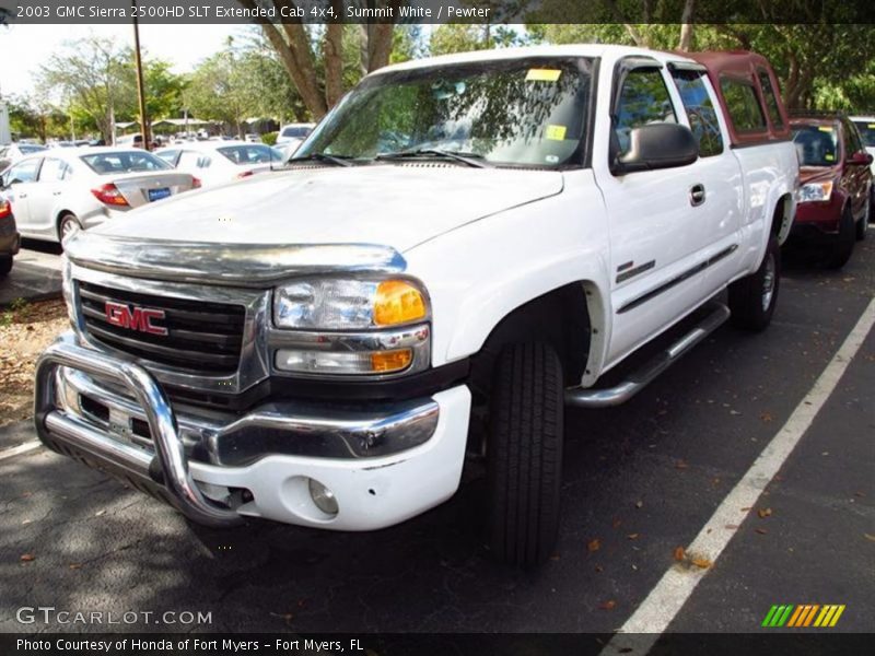 Summit White / Pewter 2003 GMC Sierra 2500HD SLT Extended Cab 4x4