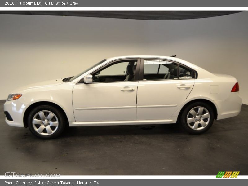 Clear White / Gray 2010 Kia Optima LX