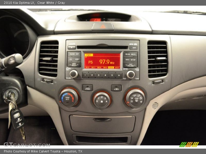 Clear White / Gray 2010 Kia Optima LX