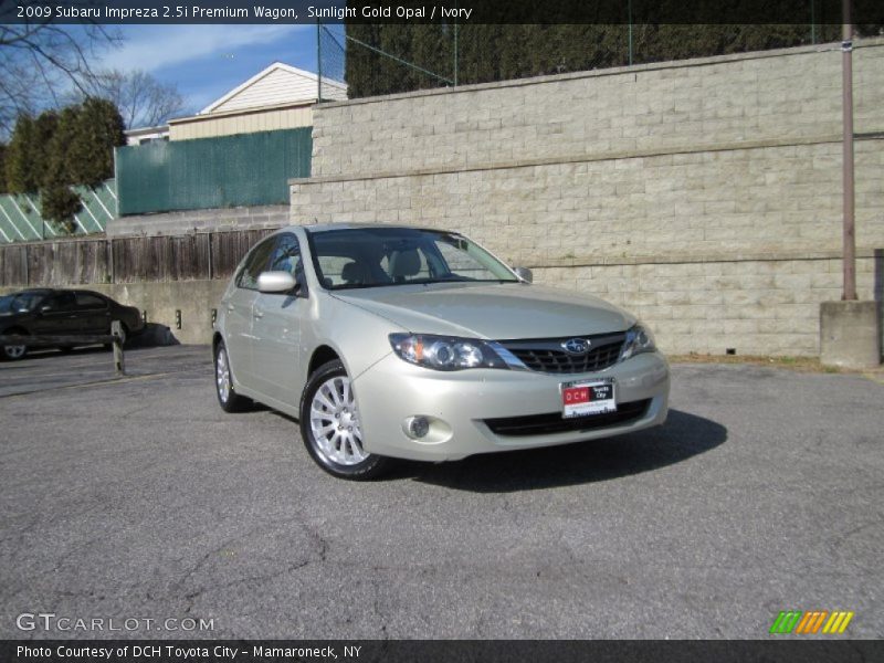 Sunlight Gold Opal / Ivory 2009 Subaru Impreza 2.5i Premium Wagon