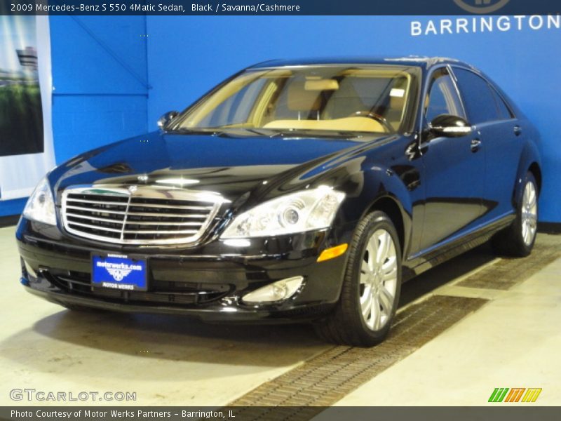 Black / Savanna/Cashmere 2009 Mercedes-Benz S 550 4Matic Sedan