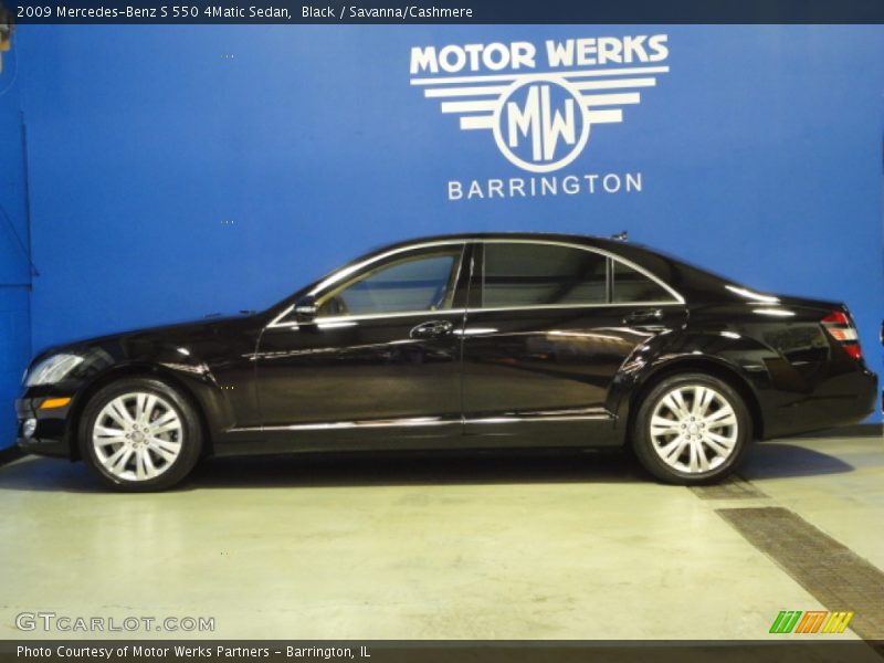 Black / Savanna/Cashmere 2009 Mercedes-Benz S 550 4Matic Sedan