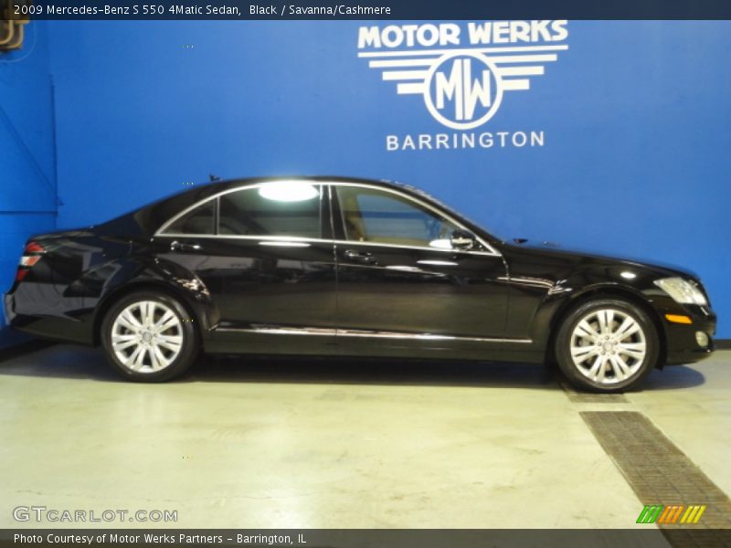 Black / Savanna/Cashmere 2009 Mercedes-Benz S 550 4Matic Sedan