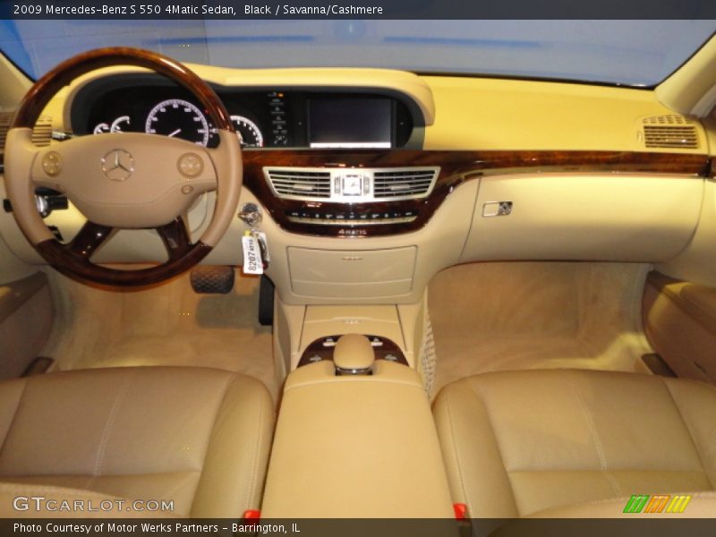 Black / Savanna/Cashmere 2009 Mercedes-Benz S 550 4Matic Sedan