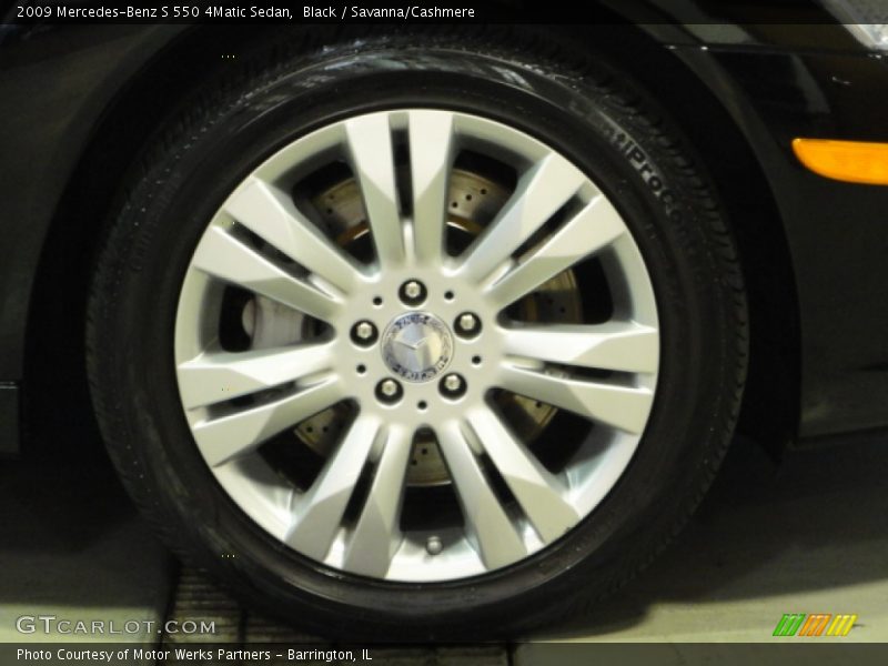 Black / Savanna/Cashmere 2009 Mercedes-Benz S 550 4Matic Sedan