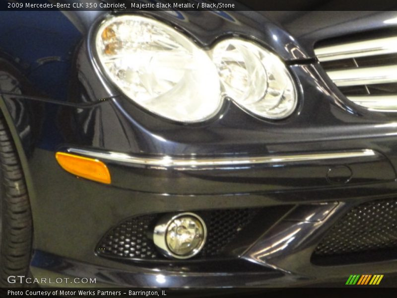 Majestic Black Metallic / Black/Stone 2009 Mercedes-Benz CLK 350 Cabriolet