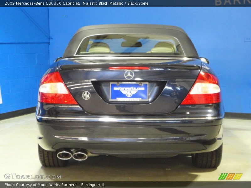 Majestic Black Metallic / Black/Stone 2009 Mercedes-Benz CLK 350 Cabriolet