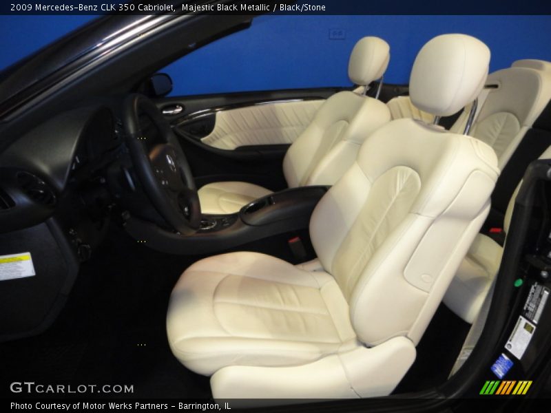 Majestic Black Metallic / Black/Stone 2009 Mercedes-Benz CLK 350 Cabriolet