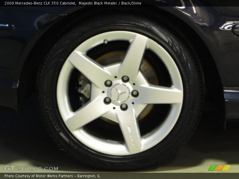 Majestic Black Metallic / Black/Stone 2009 Mercedes-Benz CLK 350 Cabriolet