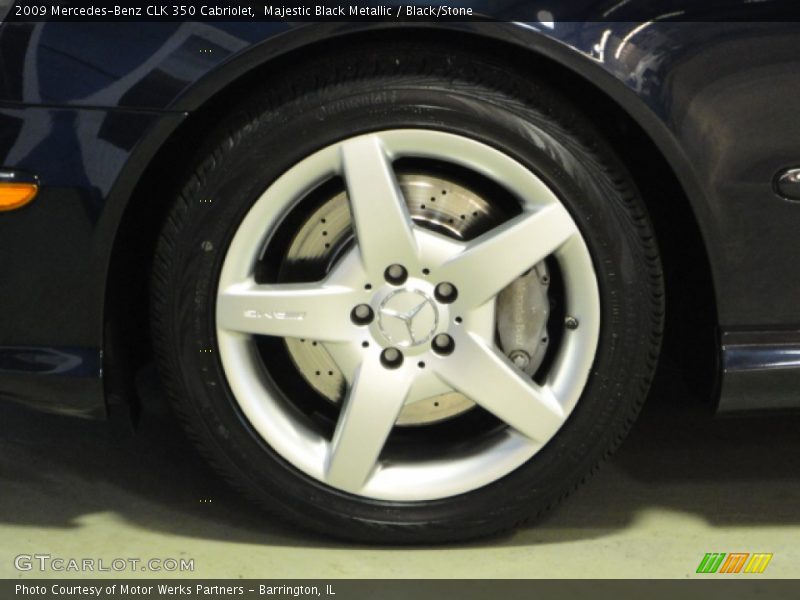 Majestic Black Metallic / Black/Stone 2009 Mercedes-Benz CLK 350 Cabriolet