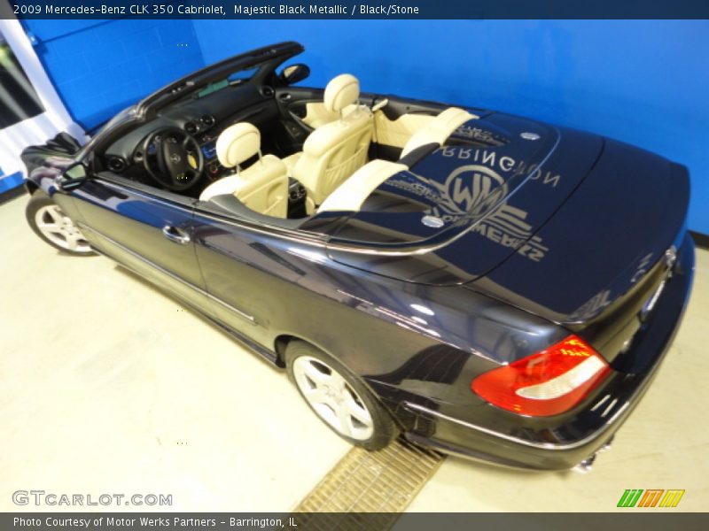 Majestic Black Metallic / Black/Stone 2009 Mercedes-Benz CLK 350 Cabriolet