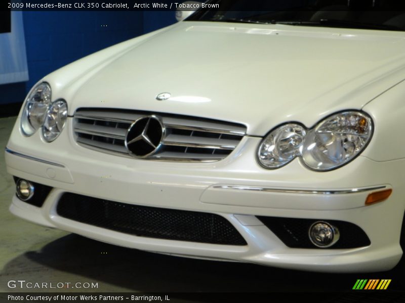 Arctic White / Tobacco Brown 2009 Mercedes-Benz CLK 350 Cabriolet