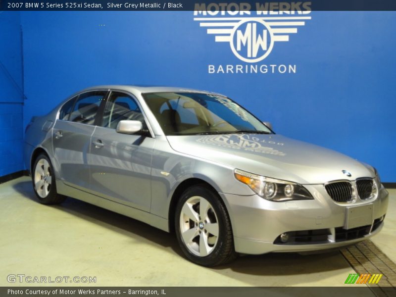 Silver Grey Metallic / Black 2007 BMW 5 Series 525xi Sedan