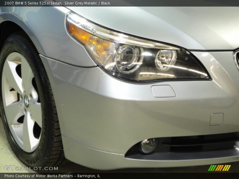 Silver Grey Metallic / Black 2007 BMW 5 Series 525xi Sedan