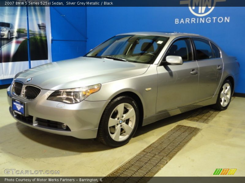 Silver Grey Metallic / Black 2007 BMW 5 Series 525xi Sedan